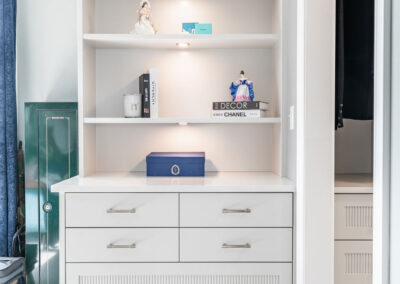 Walk-in closet with custom built-ins